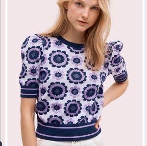 Kate Spade Geo flower sweater